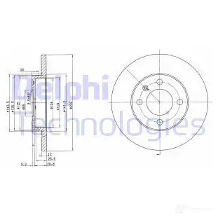 Тормозной диск DELPHI 5012759971291 JTVY D BG2116C 933883