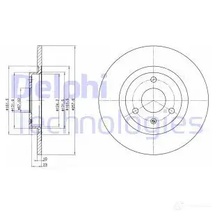 Тормозной диск DELPHI NS9 3RI BG2527 5012759425244 934167