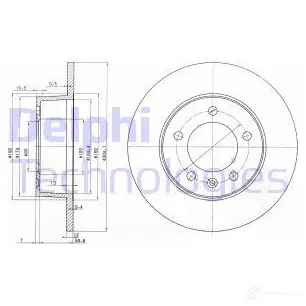 Тормозной диск DELPHI BG3681C 934859 5012759971215 3E75A W