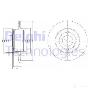 Тормозной диск DELPHI SX ACV 5012759360507 BG3946 935118 изображение 0