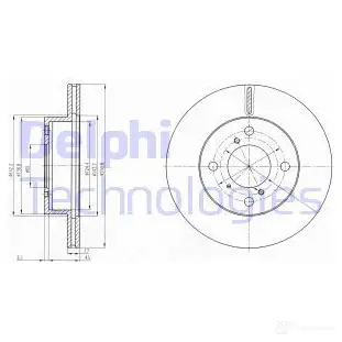 Тормозной диск DELPHI Y NXUV1 934718 5012759140369 BG3499