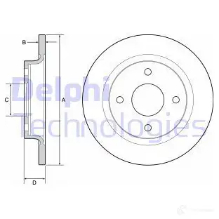 Тормозной диск DELPHI GE70 TP BG4954C 1424248548