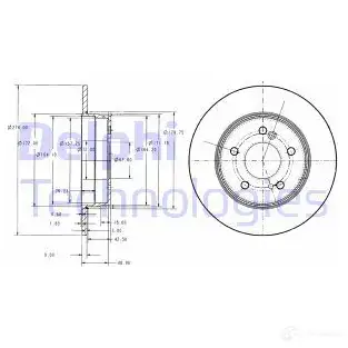 Тормозной диск DELPHI M7 CDQT BG3326C 934638 5012759533529 изображение 3