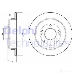 Тормозной диск DELPHI 5012759972762 BG4767C 935725 13 XJH