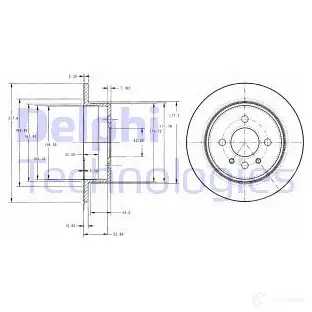 Тормозной диск DELPHI BG2202 I 99SB 5012759422014 933939
