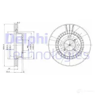 Тормозной диск DELPHI BG3160 934548 QHI WMTE 5012759063989