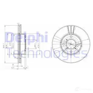 Тормозной диск DELPHI 5012759073018 7ICG 40J BG3341 934643