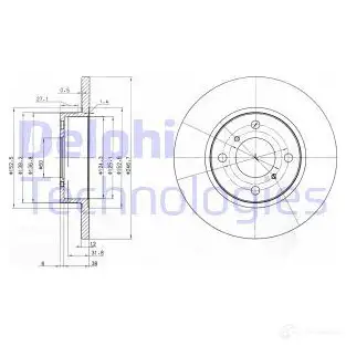 Тормозной диск DELPHI BG3769 AY4EH I 5012759280669 934937