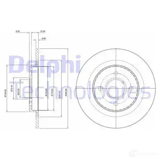 Тормозной диск DELPHI 3GN TRZ BG3743 5012759280409 934909