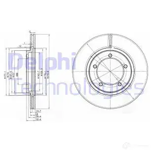Тормозной диск DELPHI BG2534 CKU IC 934172 5012759425312