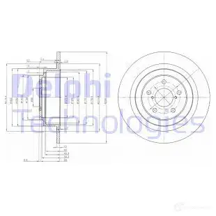 Тормозной диск DELPHI 935334 JQ W2H2 5012759420591 BG4154