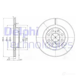 Тормозной диск DELPHI QDF M2 934995 5012759281222 BG3825