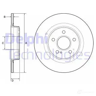 Тормозной диск DELPHI FG37 G BG4790C 1211320255 5012759979556