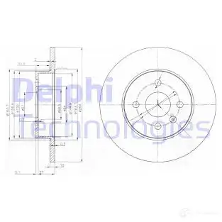 Тормозной диск DELPHI 97KD BNA 935054 5012759971123 BG3885C изображение 0