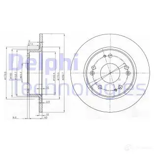 Тормозной диск DELPHI DM I35U 935135 BG3964 5012759360637