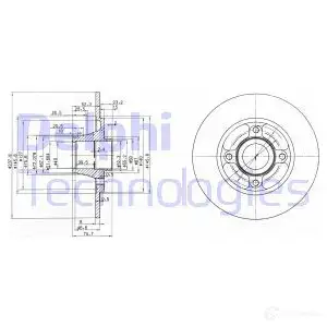 Тормозной диск DELPHI B73PDG 1 934653 5012759078051 BG3360
