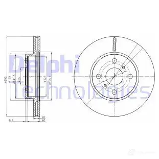 Тормозной диск DELPHI Q 0T92 935477 5012759450567 BG4274