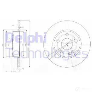 Тормозной диск DELPHI BG3840 935013 CQU RY 5012759308592