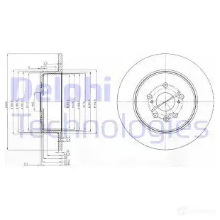 Тормозной диск DELPHI 4T T8V 934948 BG3777 5012759280744