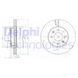 Тормозной диск DELPHI 5012759416457 BG4096 935274 UX3Y 8RB изображение 0