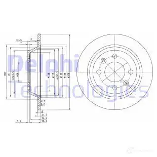 Тормозной диск DELPHI BG2420 3E6 0SD 5012759424193 934098