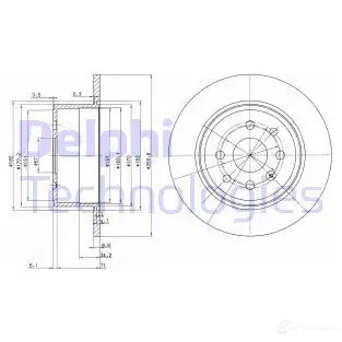 Тормозной диск DELPHI ER GP1 BG2637 934261 5012759426173