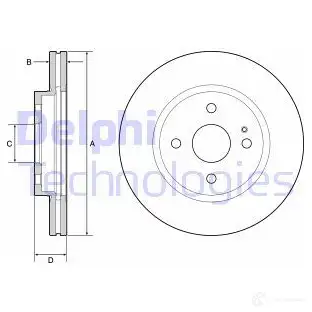 Тормозной диск DELPHI 1424248540 BG4942C 5RY6 R0P изображение 0