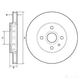 Тормозной диск DELPHI 935626 KX5 R3 BG4647C 5012759533734 - Изображение 1