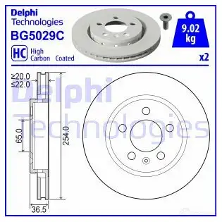 Тормозной диск DELPHI BG5029C G297LJ 4 1437959772 изображение 0