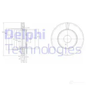 Тормозной диск DELPHI O L1BH 934097 BG2419 5012759424186