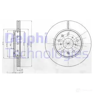 Тормозной диск DELPHI BG4208 5012759439975 X AMC4JD 935404 изображение 0