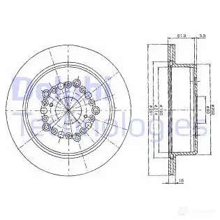 Тормозной диск DELPHI BG2662 5012759426418 934278 5HAU5 6R
