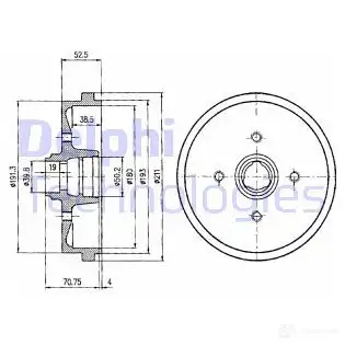Тормозной барабан DELPHI BF96 B8AQ SWU 5012759460955 933829