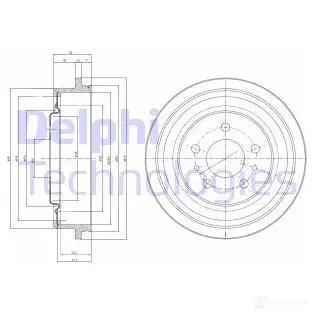 Тормозной барабан DELPHI 5012759128381 933717 BF425 X169 4L