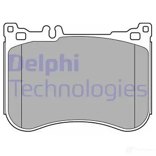 Тормозные колодки дисковые, комплект DELPHI LP2445 H5TOZ Q 950058 5012759493670