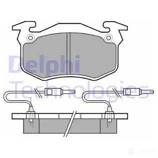 Тормозные колодки дисковые, комплект DELPHI 950258 2096 6 DZPCC LP382