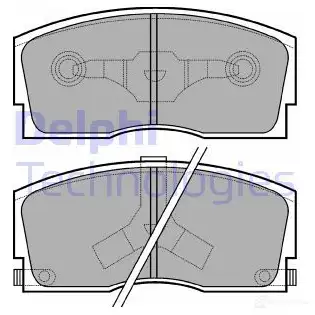 Тормозные колодки дисковые, комплект DELPHI 2133 8 950450 TI09EL LP626