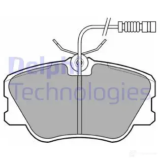 Тормозные колодки дисковые, комплект DELPHI LP608 209 41 0VIBZ1I 950435