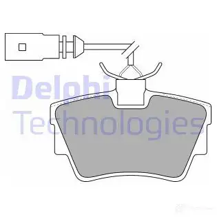 Тормозные колодки дисковые, комплект DELPHI 949301 LP1511 21 882 60FPM