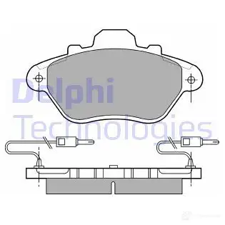 Тормозные колодки дисковые, комплект DELPHI LP654 2 1296 950475 REN58P3