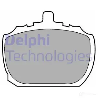 Тормозные колодки дисковые, комплект DELPHI 950301 LP45 VROT3QE 20 364