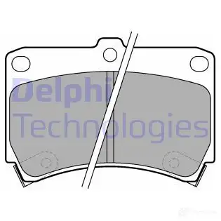 Тормозные колодки дисковые, комплект DELPHI 950535 55N27U 21 654 LP743 изображение 0