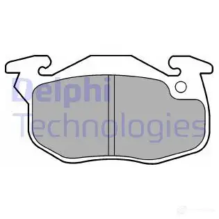 Тормозные колодки дисковые, комплект DELPHI LP1053 949064 2 0906 U80D0WG