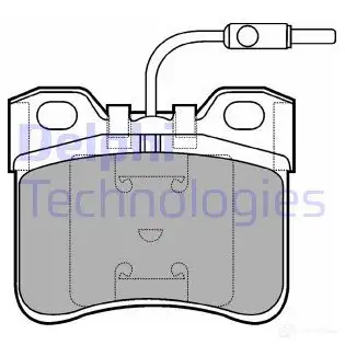Тормозные колодки дисковые, комплект DELPHI 21 179 LP652 24GQM7U 950473