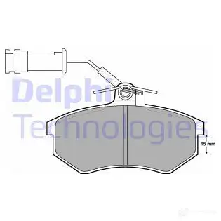 Тормозные колодки дисковые, комплект DELPHI LP444 5012759301944 950297 WFW3T 49 изображение 0