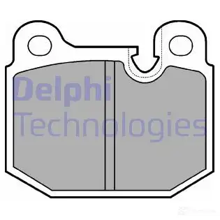 Тормозные колодки дисковые, комплект DELPHI 949382 LP161 2 0588 BB442J изображение 0