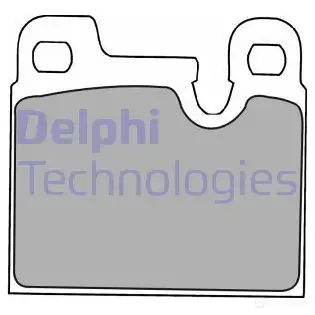 Тормозные колодки дисковые, комплект DELPHI LP1230 2 0034 GOP67 949178 изображение 0