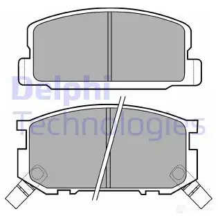 Тормозные колодки дисковые, комплект DELPHI 210 15 LP402 DO04B 950263