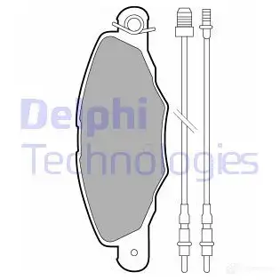Тормозные колодки дисковые, комплект DELPHI LP1629 949400 23 135 YM09N