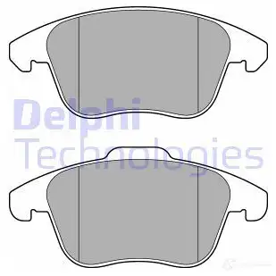 Тормозные колодки дисковые, комплект DELPHI 950199 5012759535202 LP3175 J I41ZR3 изображение 0